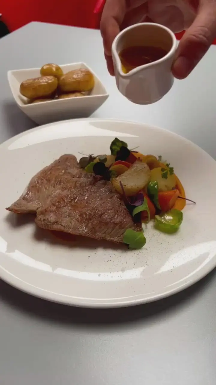 creation thumb for Iberian Pressa, Sweet Potato, Vegetables, Truffle Butter