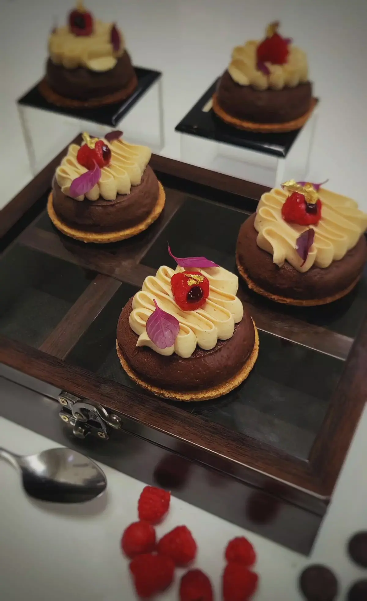 creation thumb for 100% plant-based chocolate & raspberry dessert