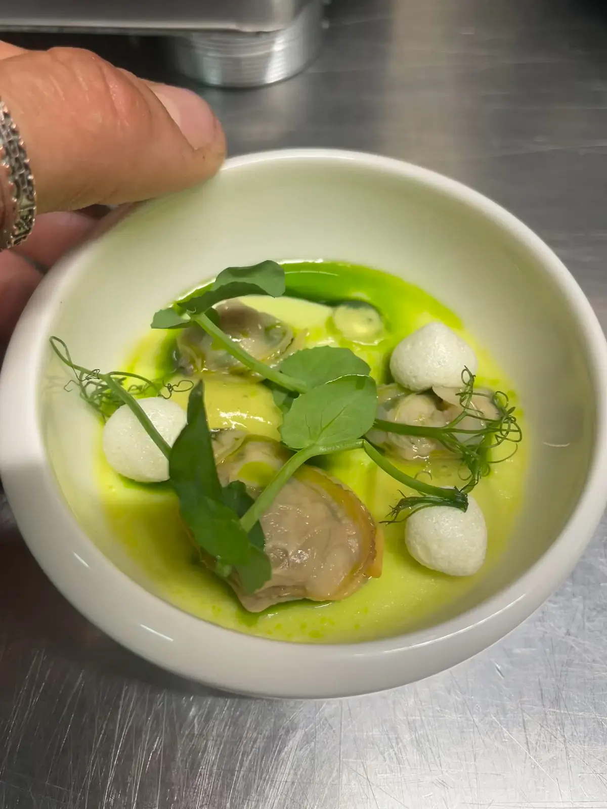 creation thumb for Creme brule ai piselli con vongole veraci
