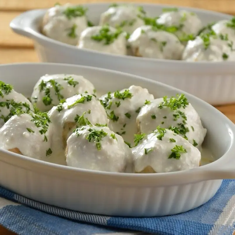 creation thumb for ALBÓNDIGAS DE PAVO CON SALSA DE QUESO PARMESANO