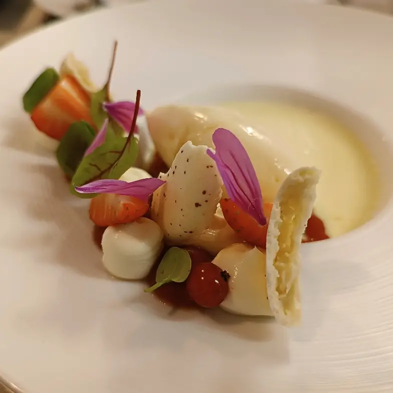 creation thumb for Basil Panna Cotta/Tomato Essenz Sorbet 
