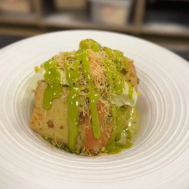 creation thumb for Dubai-Style Pistachio Kunafa Baba
