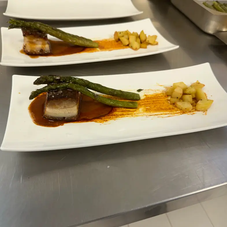 creation thumb for pancetta CBT, asparagi al burro e patate sabbiate