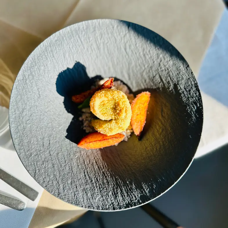 creation thumb for Sea Bass Roll with Purple Potato Soil