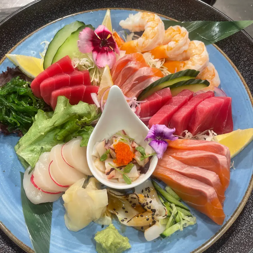 creation thumb for Sashimi Plate- Salmon, Tuna, Scallops, Prawn, Squid, Octopus