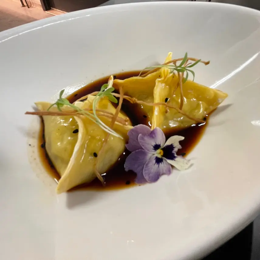 creation thumb for Crocodile WonTon w/ Lemon Myrtle Ponzu
