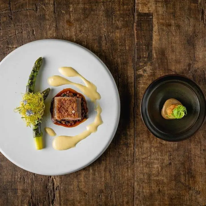 creation thumb for Limousin Lamb | Green Asparagus | Hemp Seed | Brown Butter