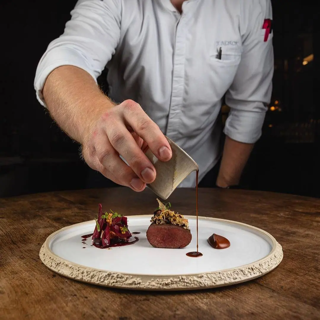 creation thumb for Deer | Beetroot | smoked Crème fraîche | Cherry Coke