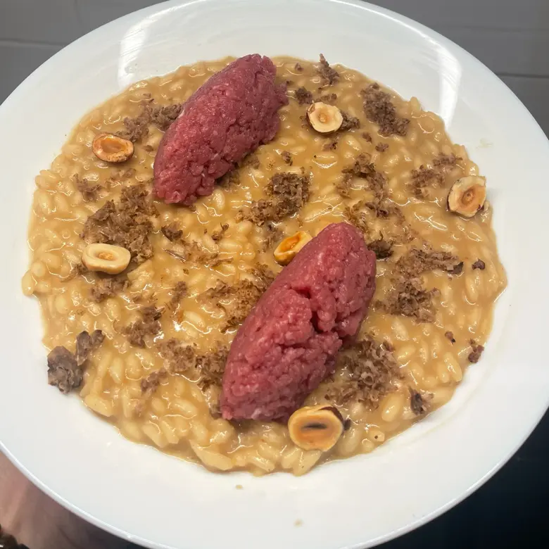 creation thumb for Risotto funghi porcini, manzo, tartufo e nocciole