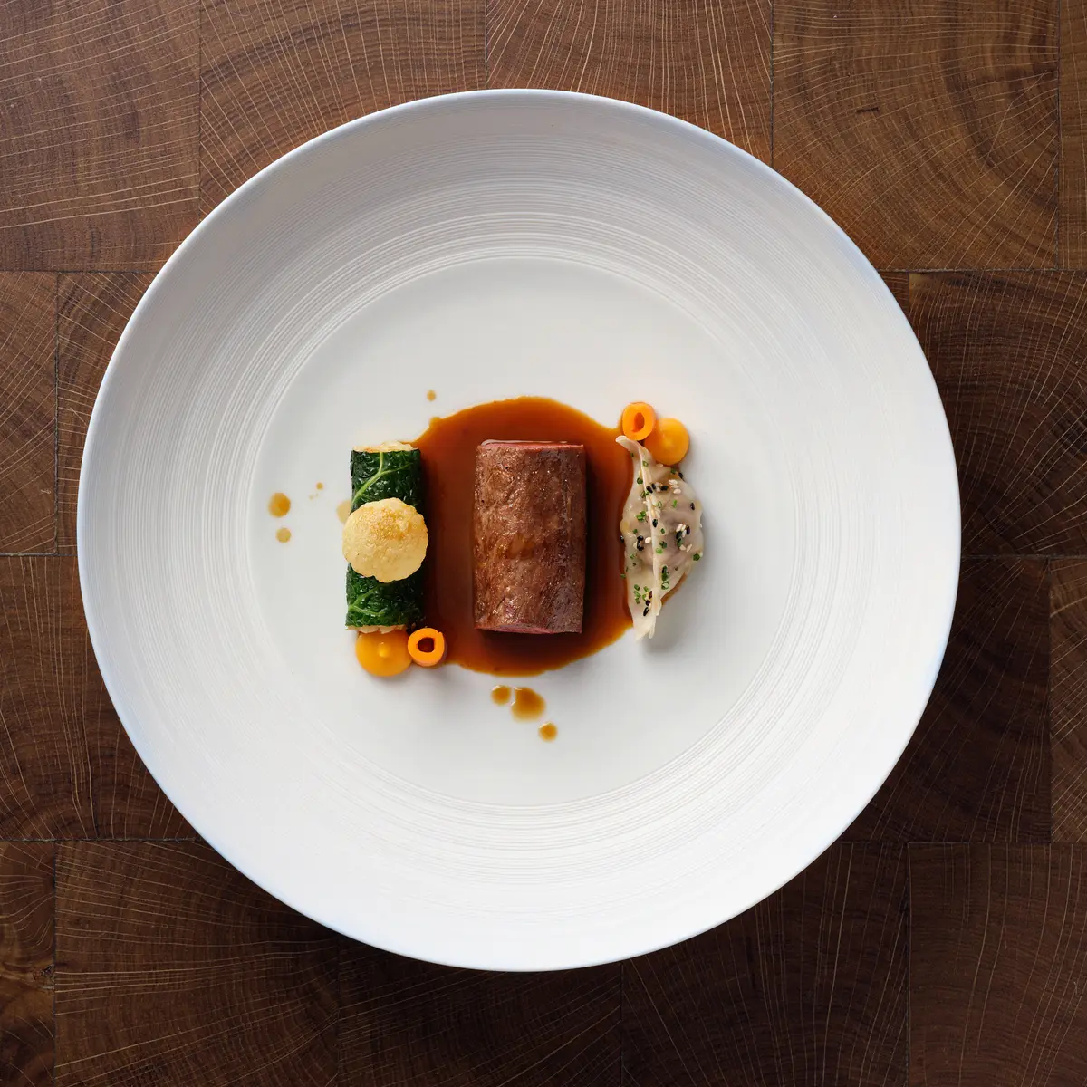 creation thumb for Saddle of Venison I Pointed Cabbage I Dimsum I Asiajus