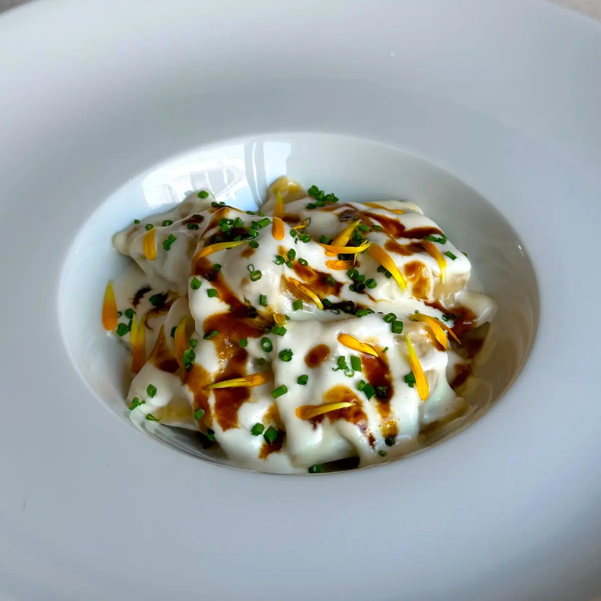 creation thumb for Agnolotti de veau sauce au fromage fumé 🐮​🧀