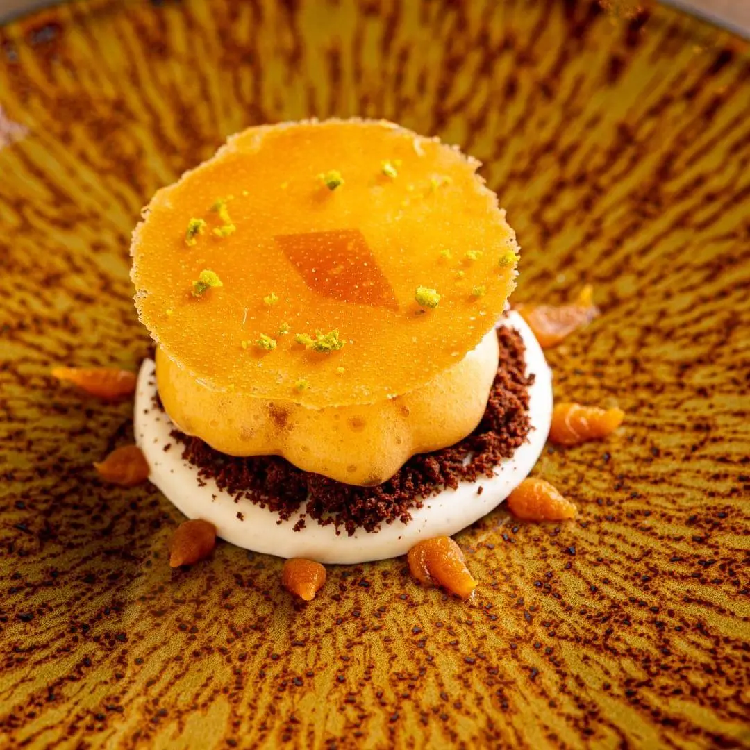 creation thumb for Yogurt, Black Cardamom Ice Cream, Melon, Caramel, Olive