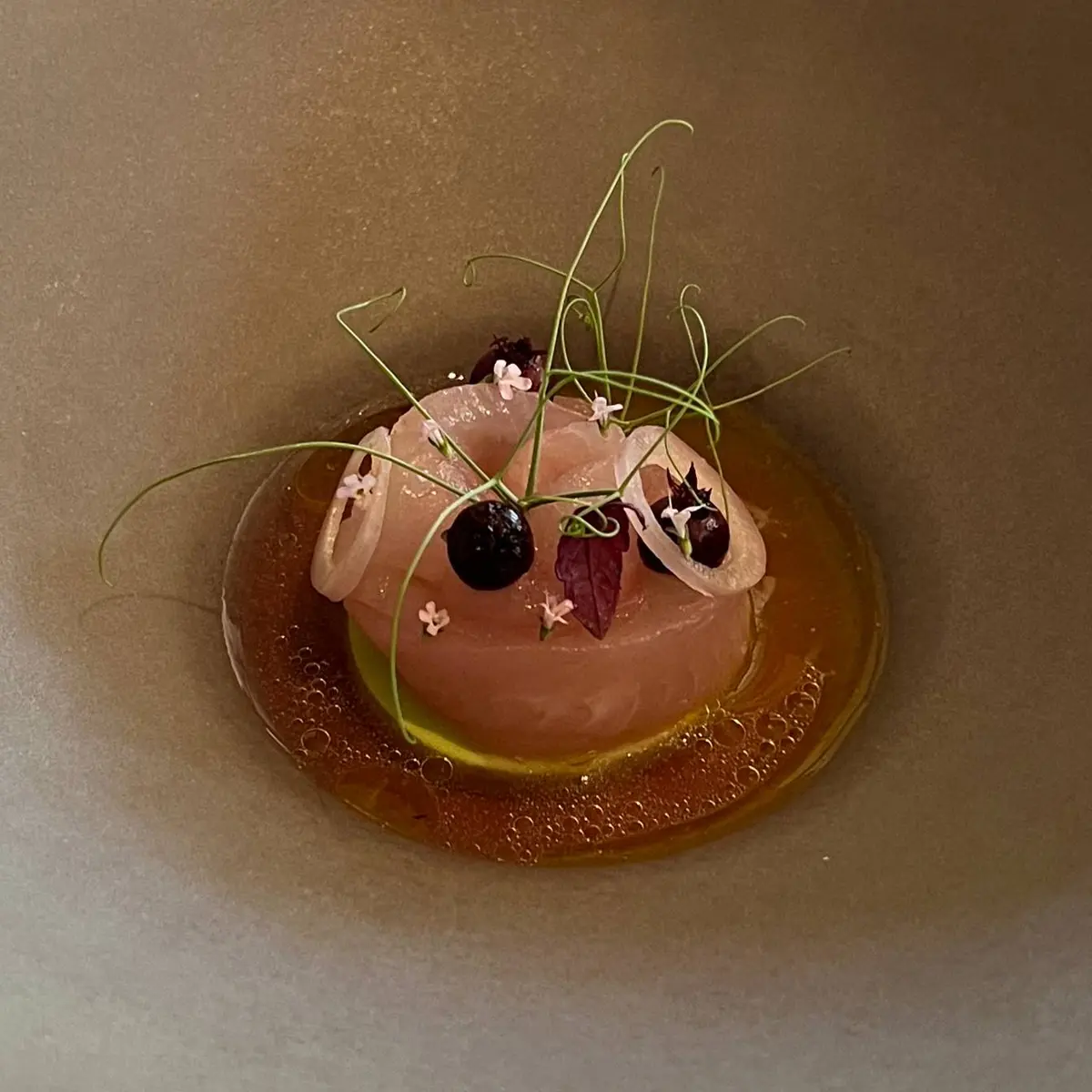creation thumb for Whitefish with Shiso Kombucha