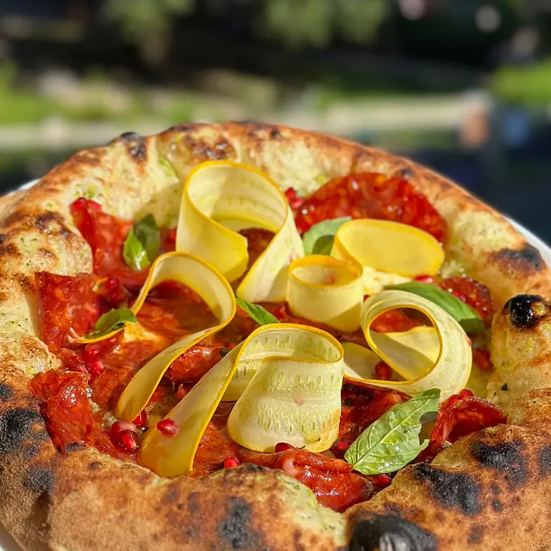 creation thumb for Summer Zucchini & Chorizo Pizza