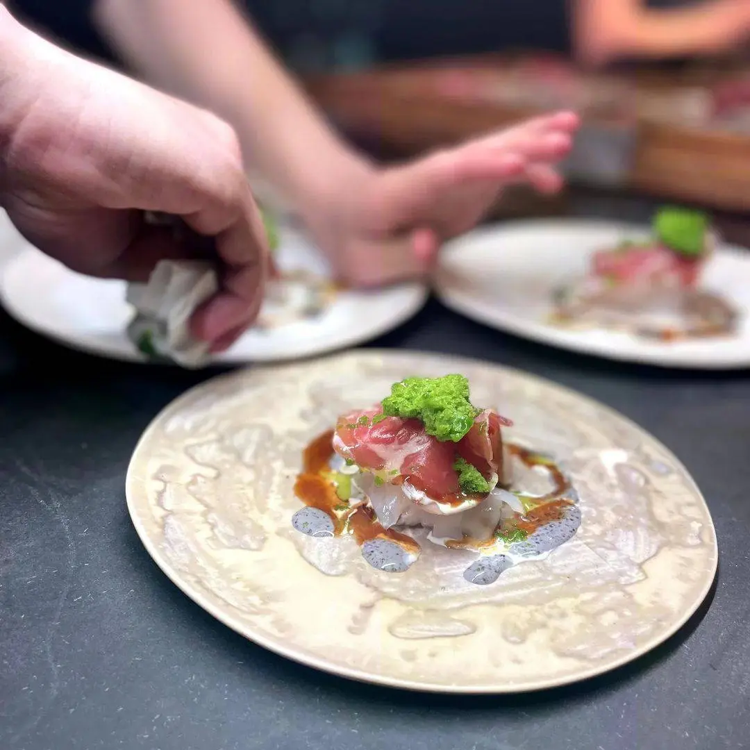 creation thumb for Raw Cuttlefish / Lamb / Urchin / Nila Oil / Fermented Milk