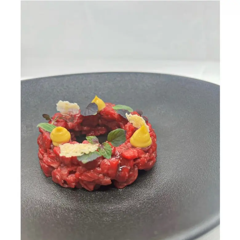 creation thumb for Beef tartare, anchovy mustard and garlic dressing