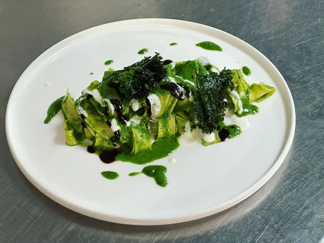creation thumb for Cime di Rapa with Burrata and Black Garlic