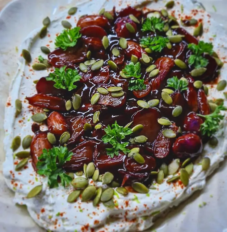 creation thumb for Caramelised Miso Radishes with Labneh