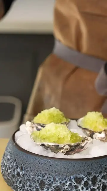 creation thumb for Oysters with Aguachile Ice