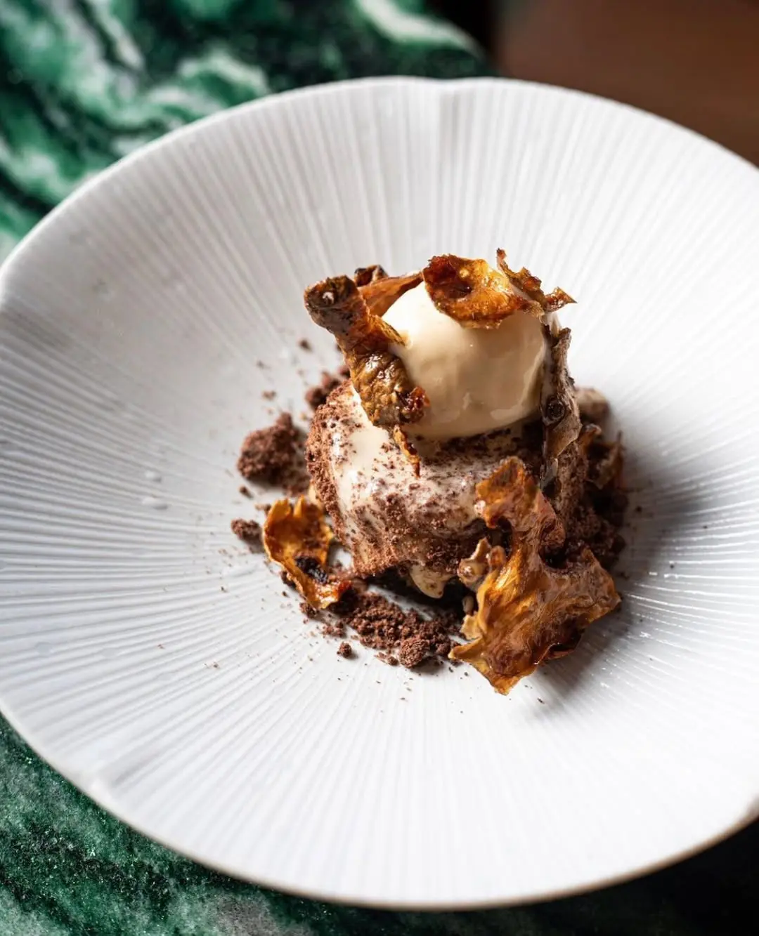 creation thumb for Jerusalem Artichoke Ice Cream - Coffee Sponge, Cocoa