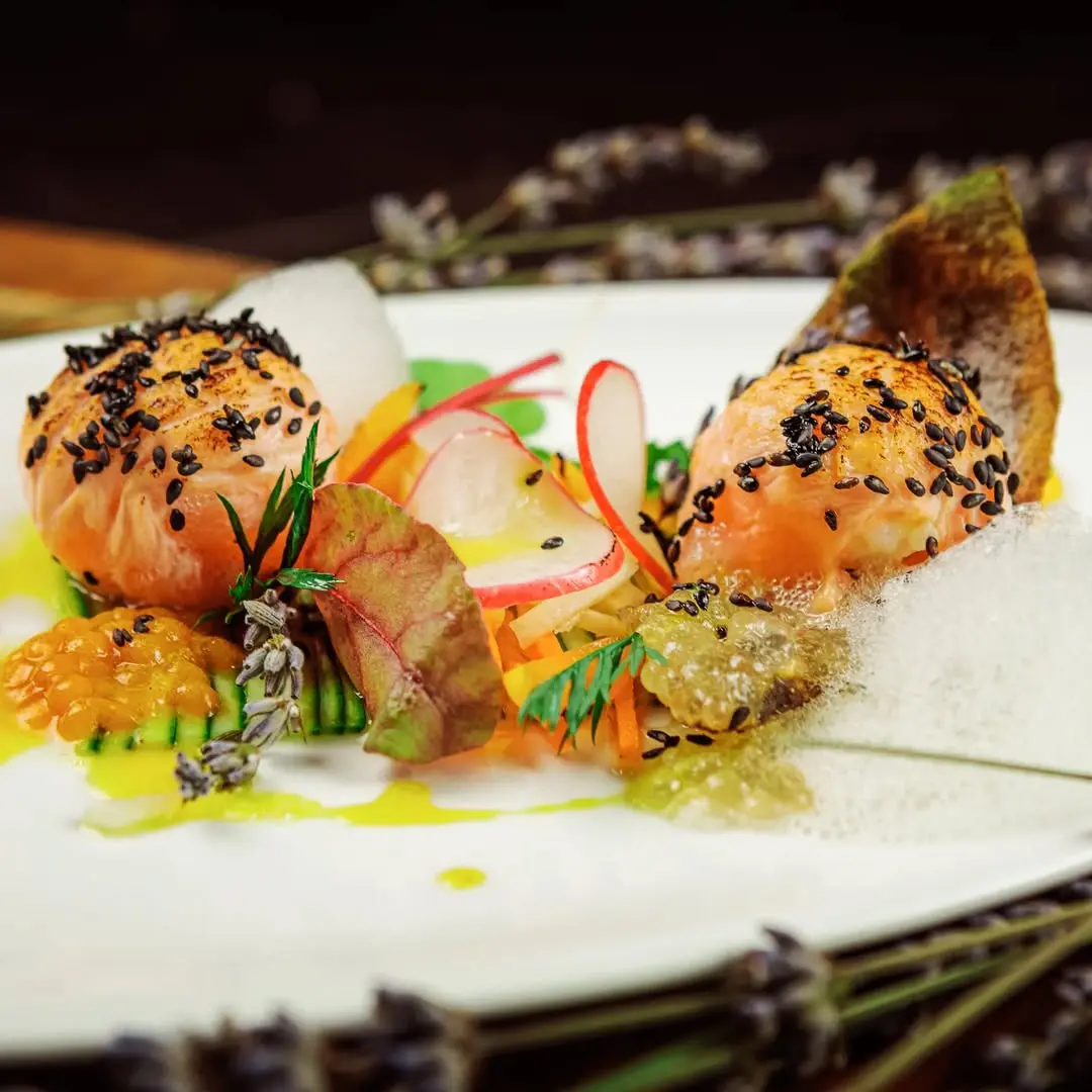 creation thumb for Salmon & citrus caviar Arancini