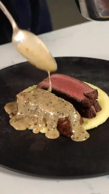 creation thumb for Steak with Smoked Peppercorns and Funky Tatoes
