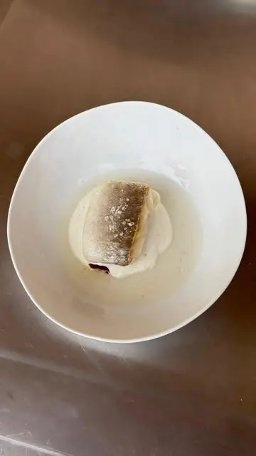 creation thumb for Sous-vide Cod, Sofrito, Monkfish Pil Pil, Dashi