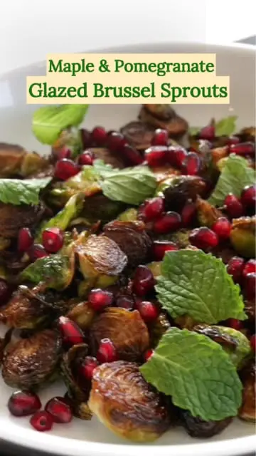 creation thumb for Maple-Pomegranate Glazed Brussels Sprouts
