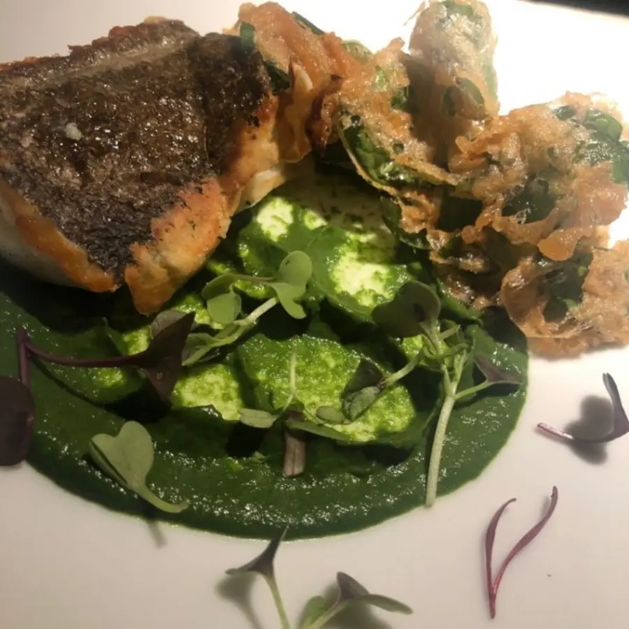 creation thumb for Cod with spinach texture