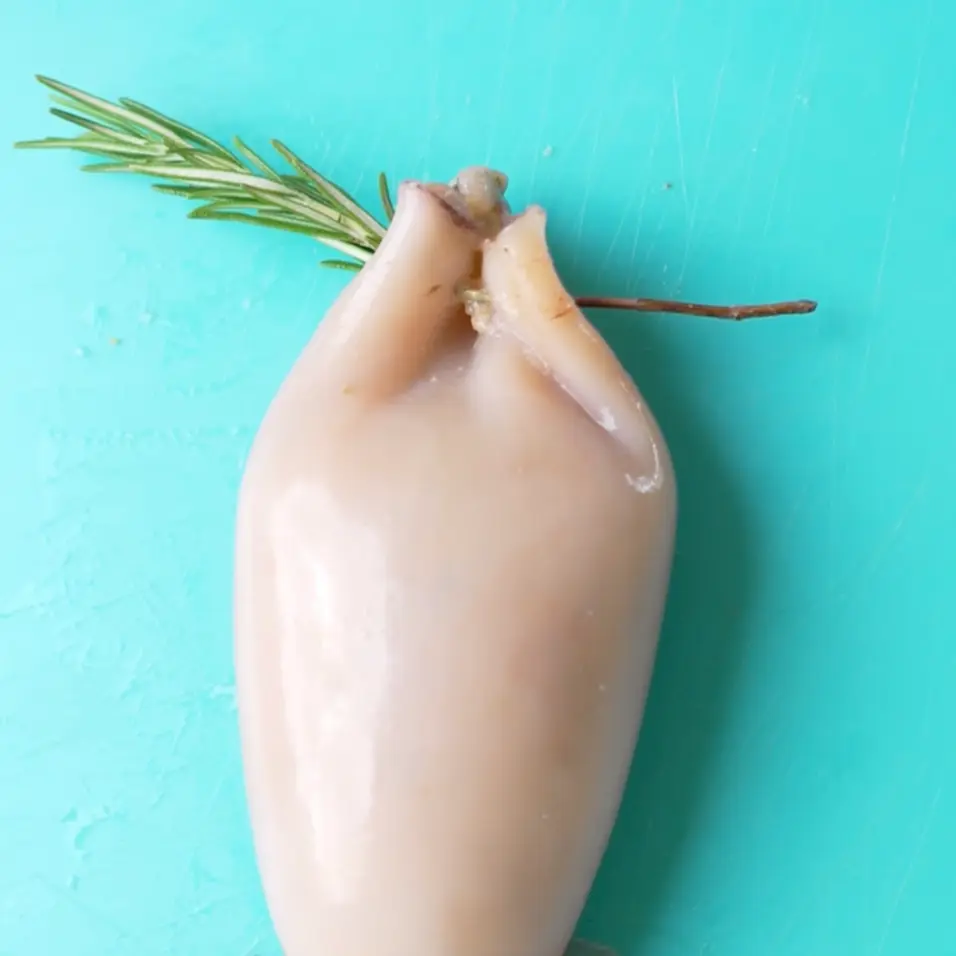 creation thumb for Stuffed Squid with Marinated Courgettes