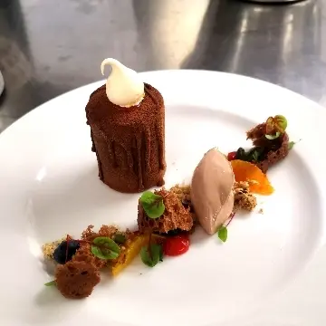 creation thumb for Variation of Valrhona chocolate, blood orange & chai spice
