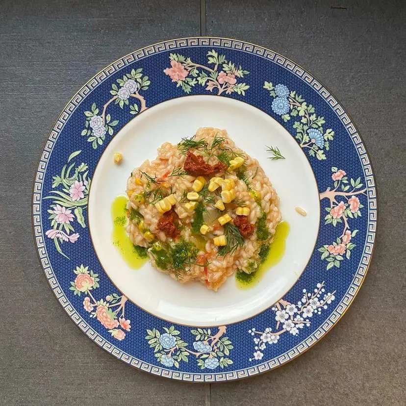 creation thumb for Fresh corn & tomato risotto