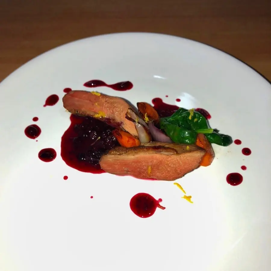 creation thumb for Duck breast with cherry sauce
