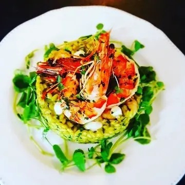creation thumb for Risotto alle gamberetti e piselli.