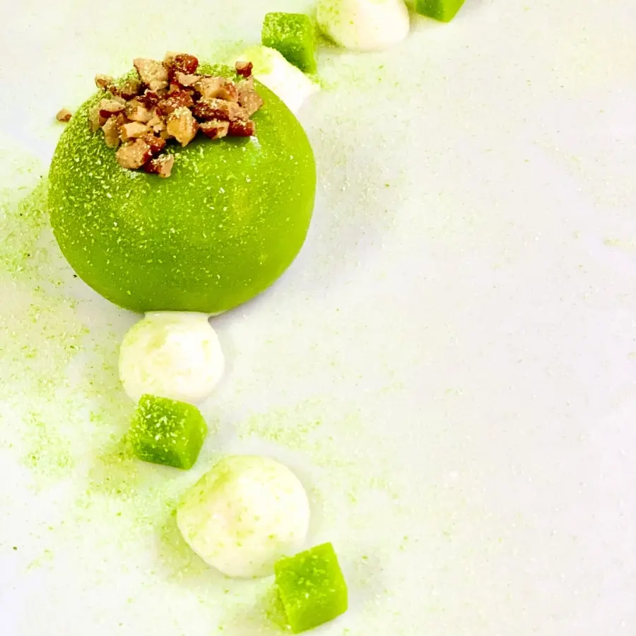 creation thumb for Green peas textures, horseradish, pecans😎😉
