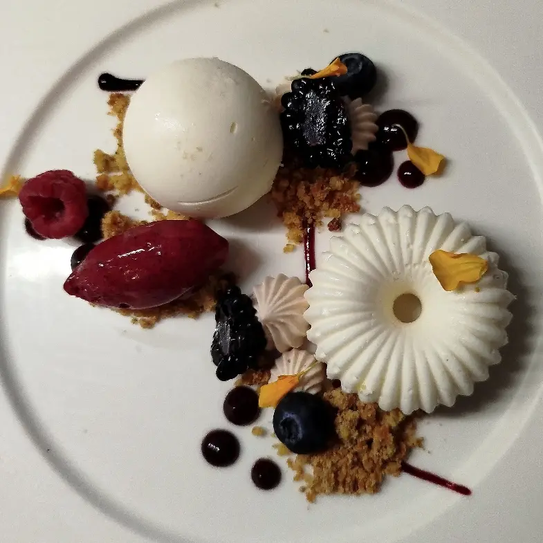 creation thumb for White chocolate and Philadelphia mousse and berries