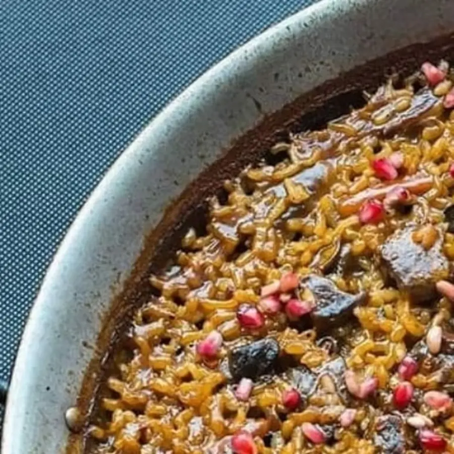 creation thumb for Arroz de rabo desmigado,setas y granada