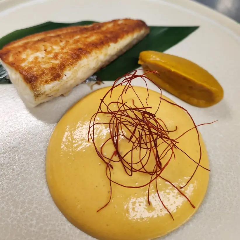 creation thumb for Tahi fish, kabocha miso puré, uni foam