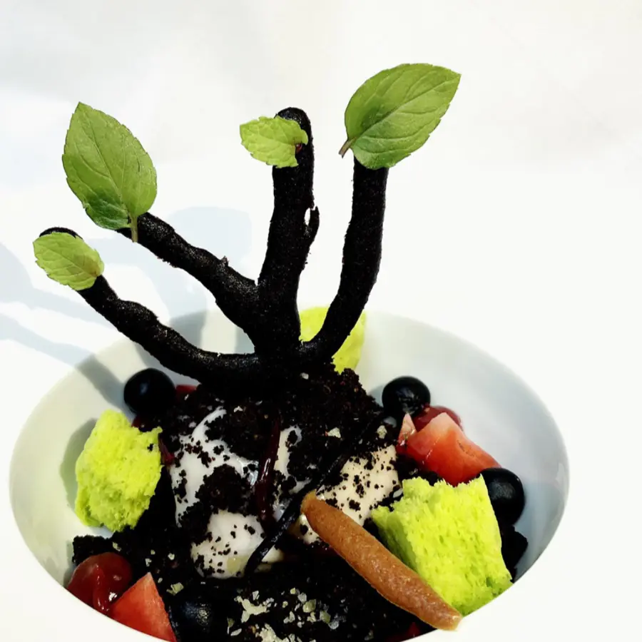 creation thumb for Valrhona Guanaja, Banane, Pistazie