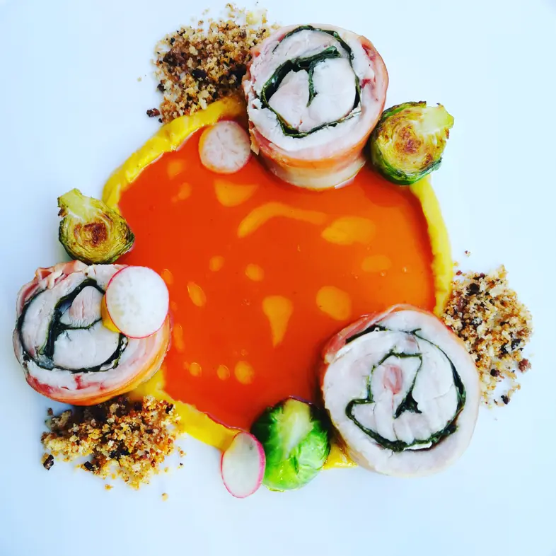creation thumb for Niedrigtemperatur-Kaninchenroulade mit Pfeffercreme
