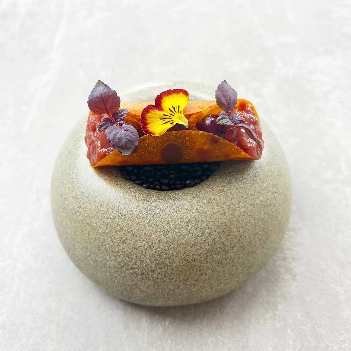 creation thumb for Tacos de patates douces au tartare de canard