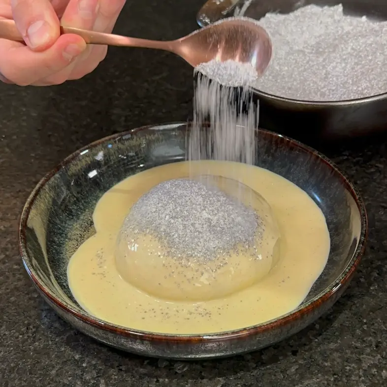 creation thumb for Germknödel with plum filling (yeast dough dumplings)