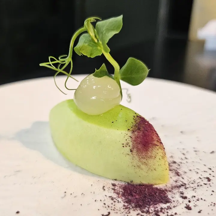 creation thumb for Green celery panna cotta with lemon gel