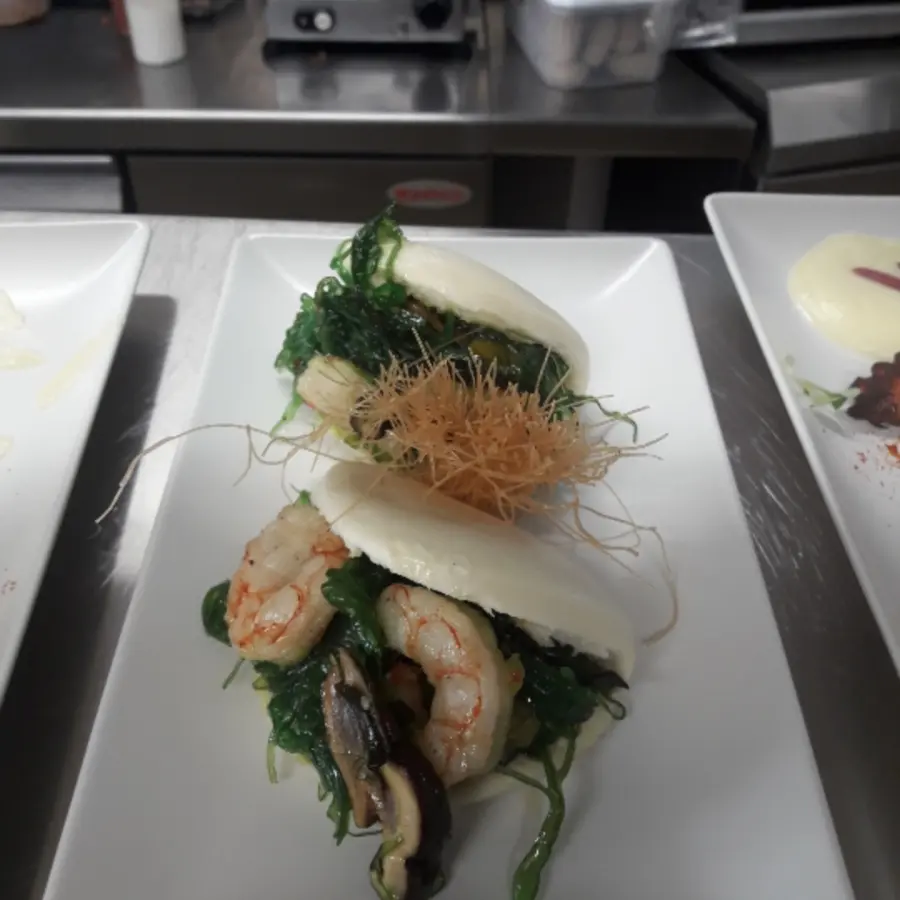 creation thumb for Pan bao shitake wakame y gambas