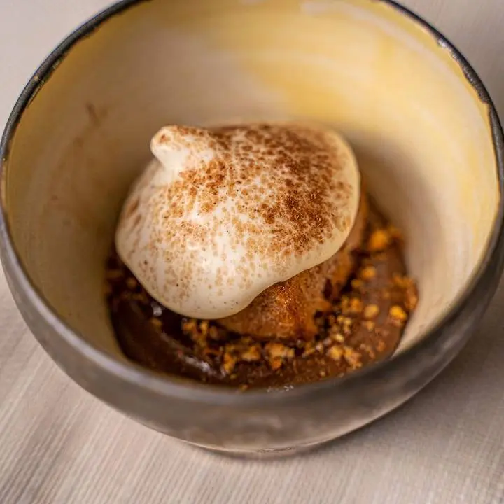 creation thumb for Chocolate Zabajone with Coffee Granita and Almond Foam