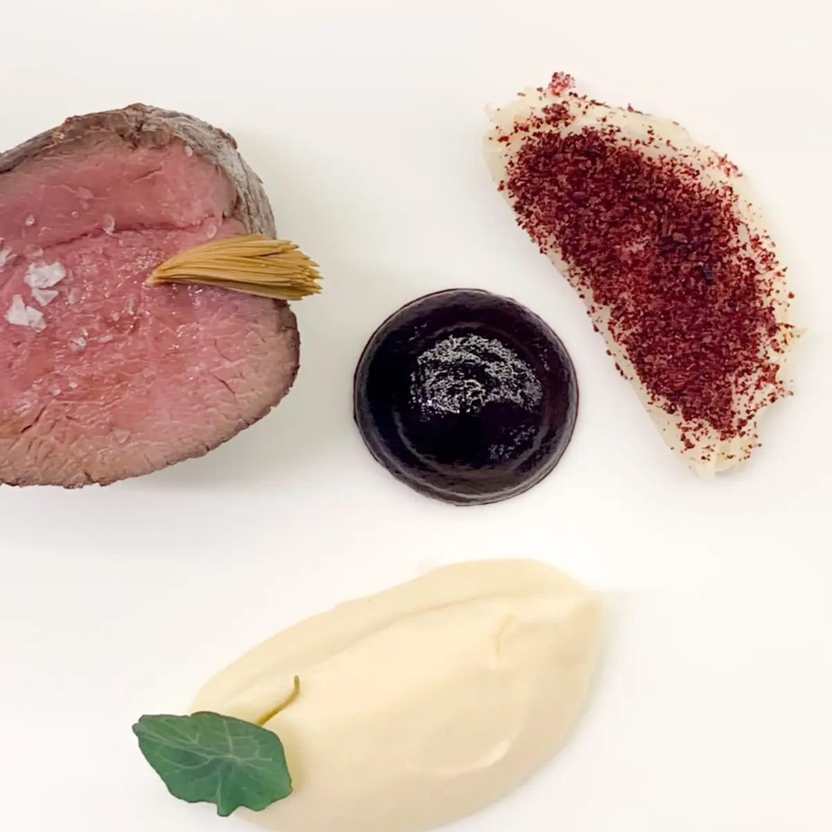 creation thumb for Fallow Deer, celeriac, elderberry ketchup, pickle spruce
