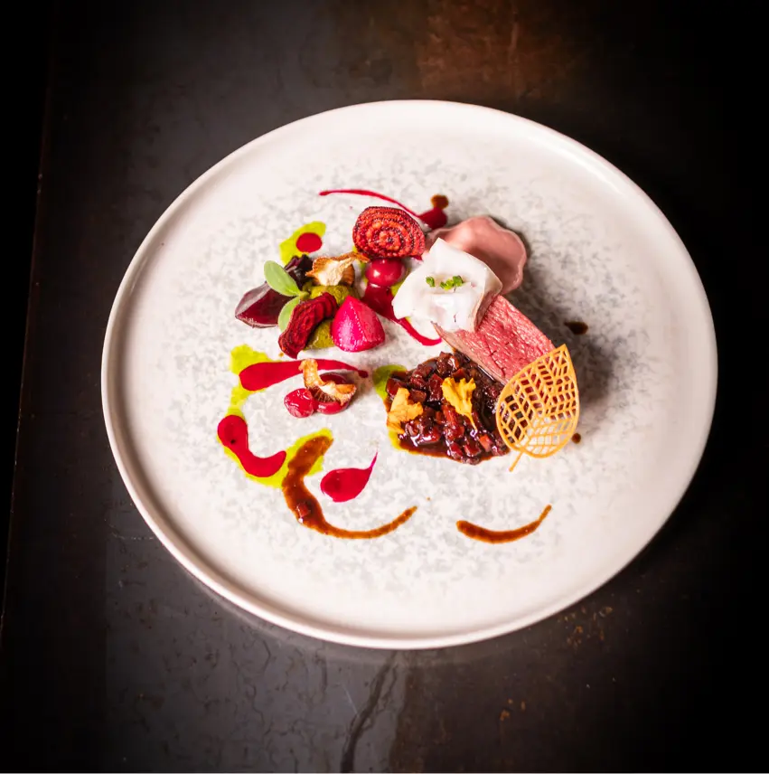 creation thumb for Irish Beef. Beet in Texture. The Ratte. Cranberries