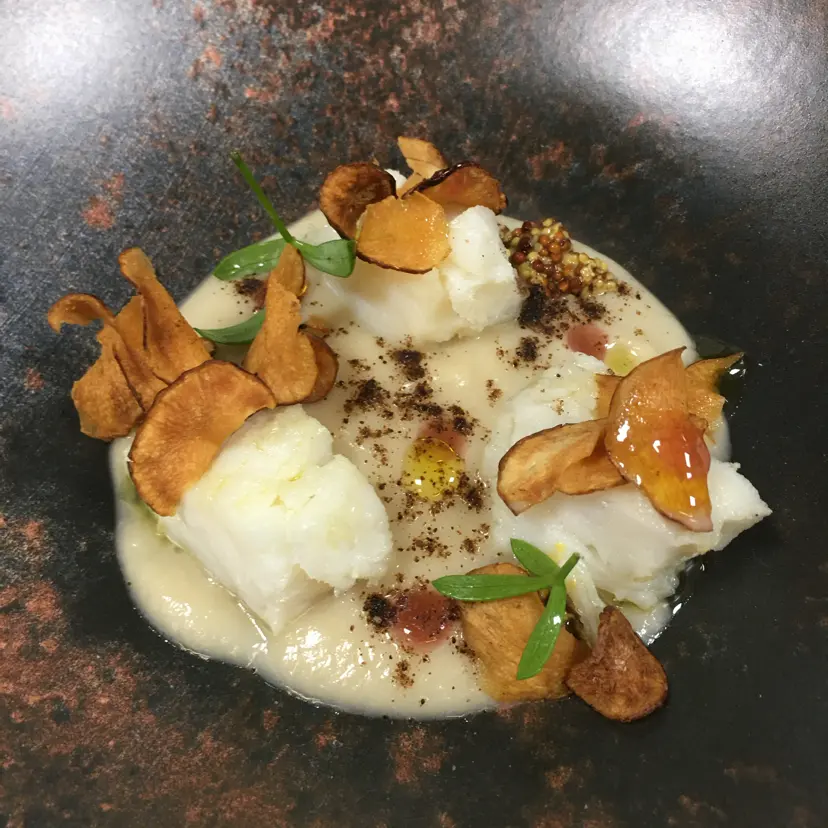 creation thumb for Cod, Jerusalem artichoke and mustard