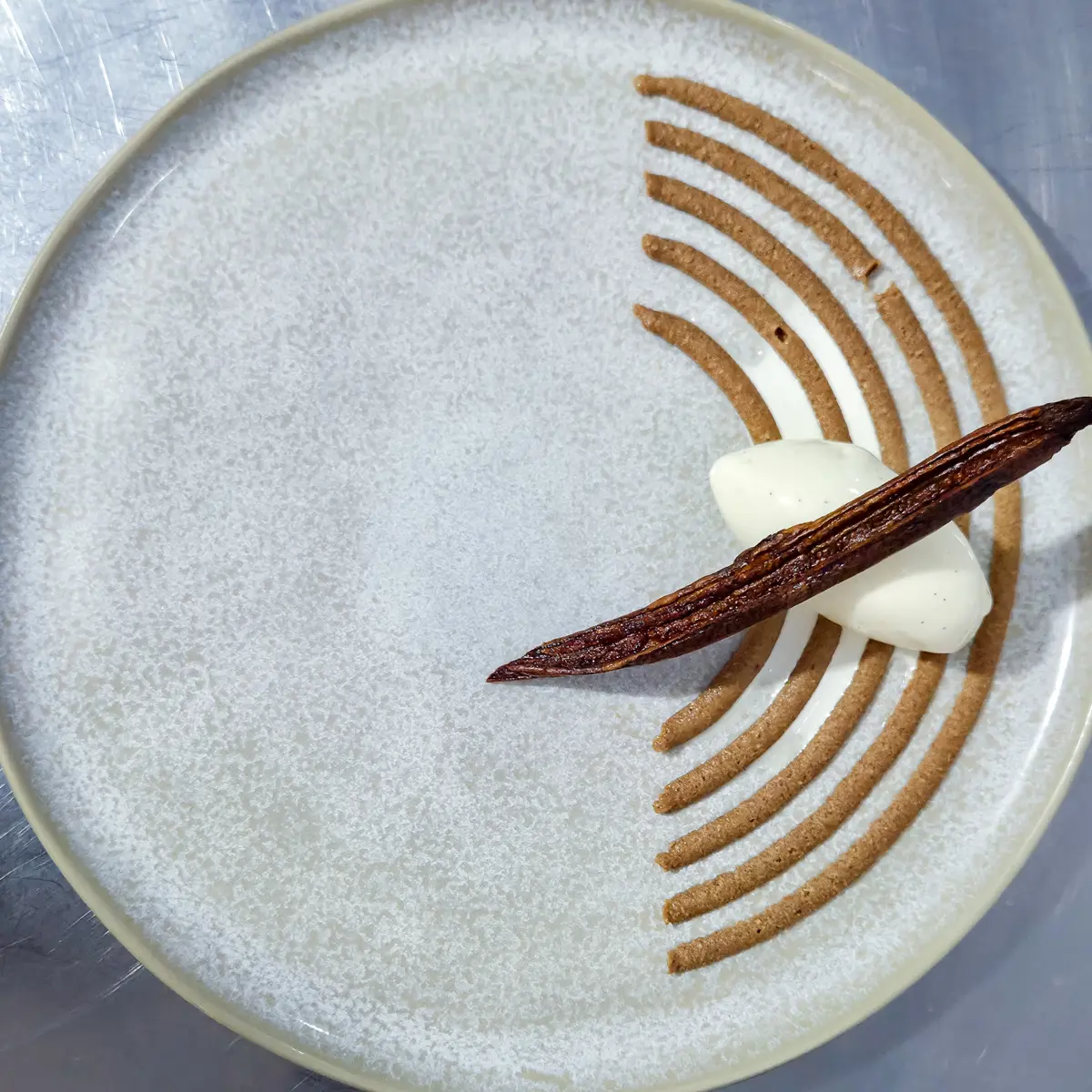 Bottled Butter Ice Cream, Cashew Praline and Fried Vanilla