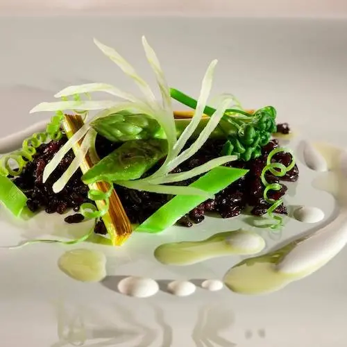 creation thumb for Crunchy Black Rice with Green Vegetables & Brazil Nut Milk